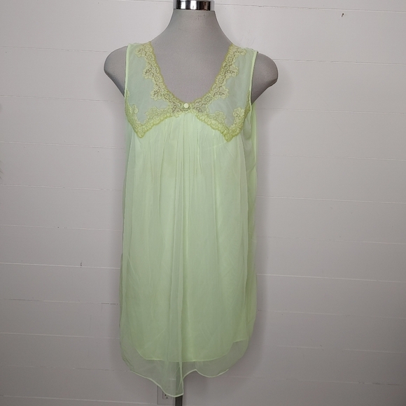 Vintage Other - Nos vintage 60's lime green babydoll chemise M